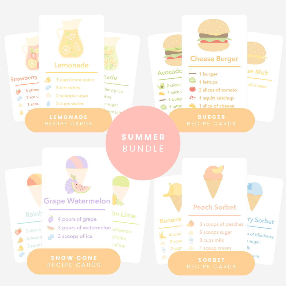 Summer Sensory Play Recipe Cards printable cover
