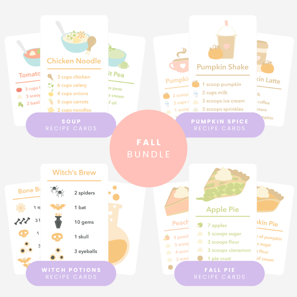 Fall Sensory Play Recipe Cards printable cover