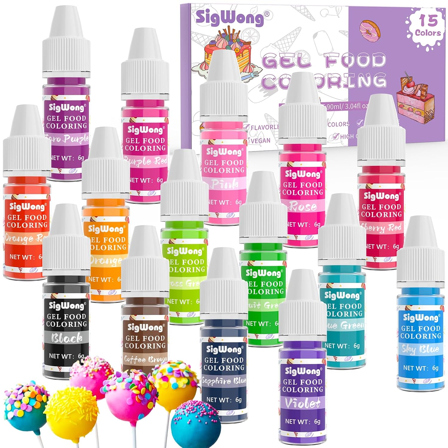 Gel food coloring set