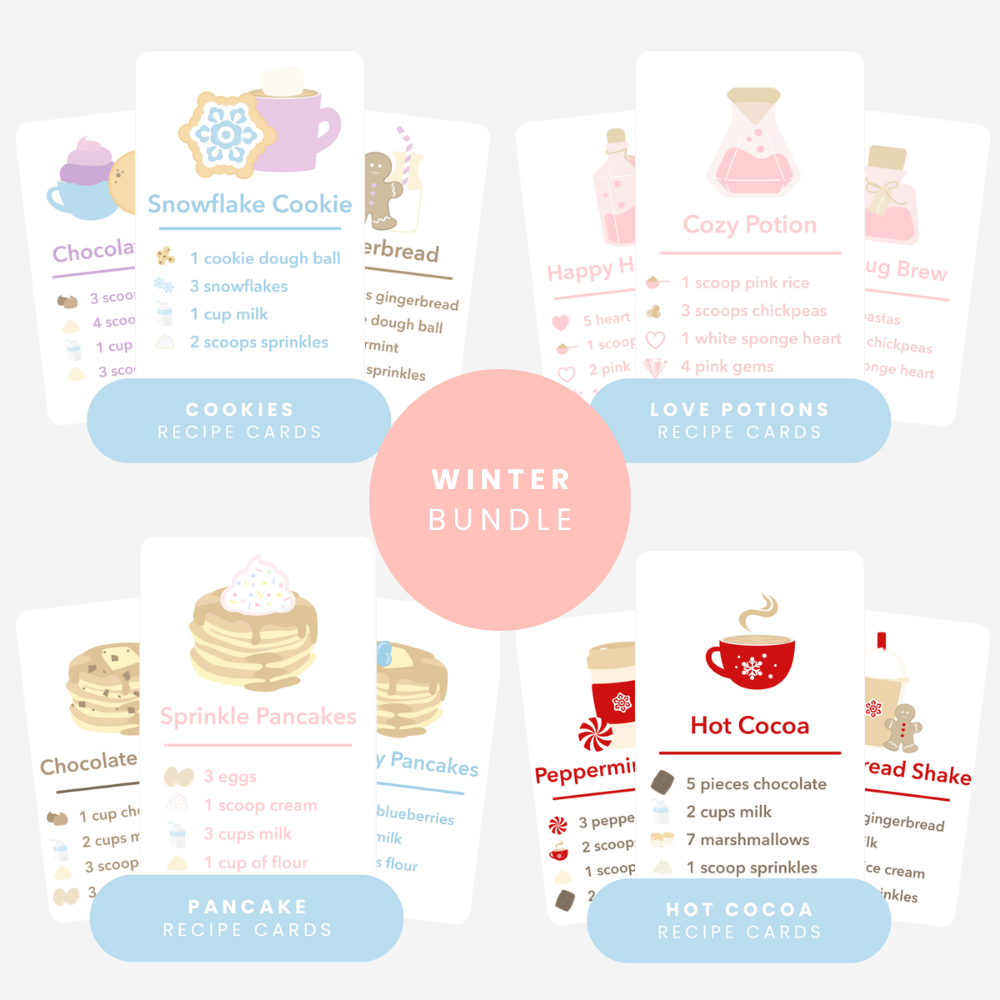 Winter Sensory Play Recipe Cards printable cover