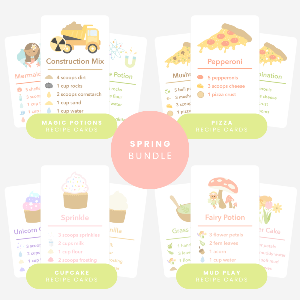 Spring Sensory Play Recipe Cards printable cover